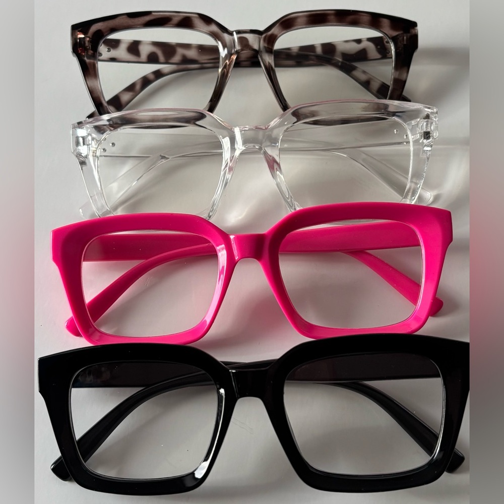 Statement Eyeglass Frames Bundle | Pink, Clear, T… - image 1